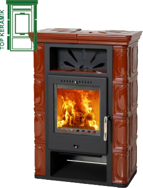 Krbová kamna Thorma kachlová THORMA Filakovo Borgholm TOP Keramik kaštanová