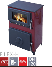 Kamna smaltovaná THORMA Filakovo Filex Filex b H smalt vínovo červený - bordó